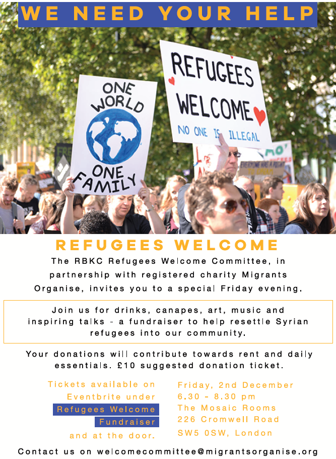 Refugees Welcome Fundraiser, 2 December 2016