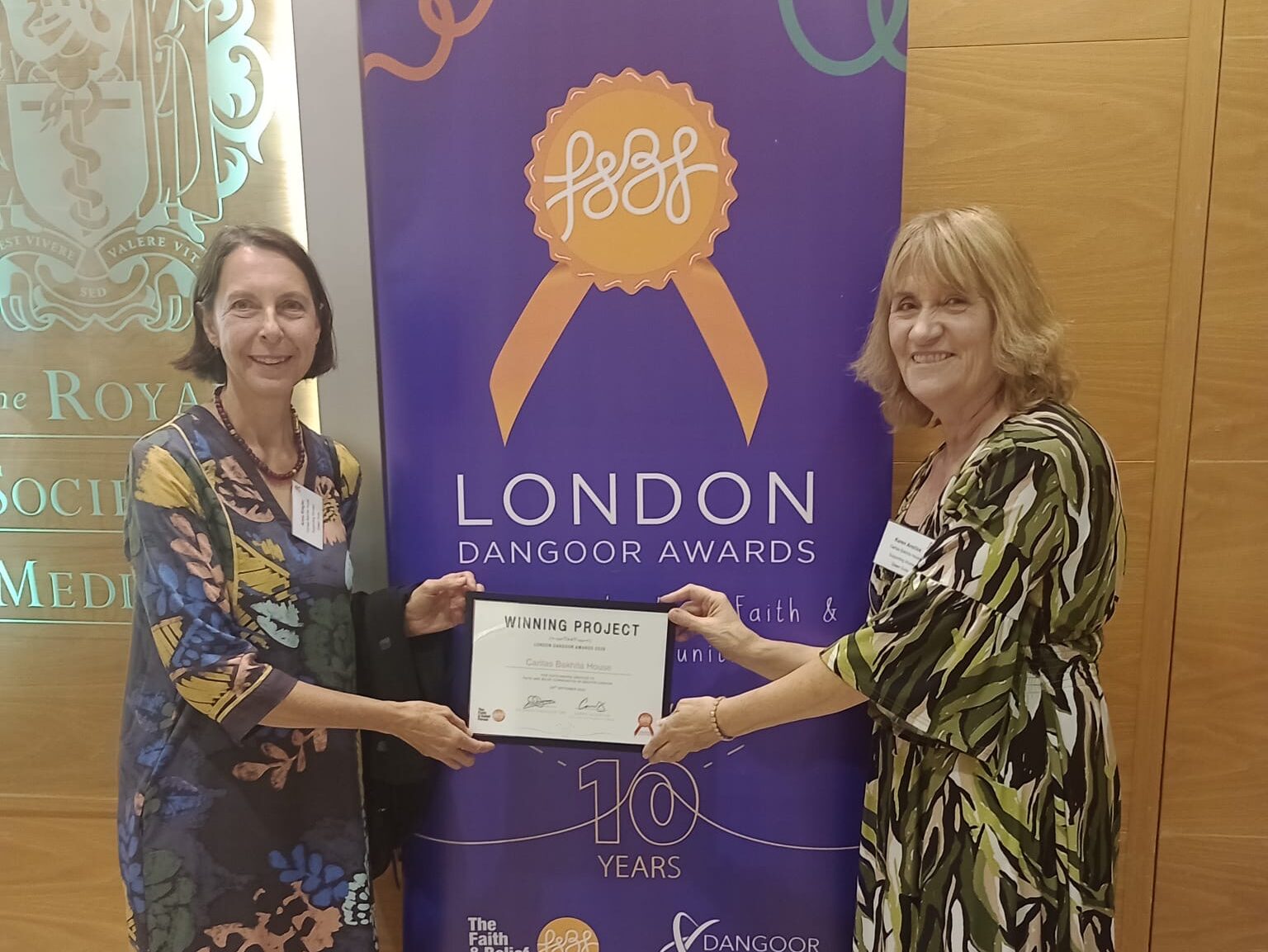 Bakhita House receives London Dangoor Award